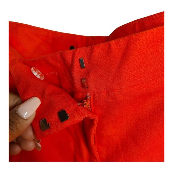 Zac & Rachel Womens Plus Sz 16 Orange Ankle Dress Work Business Casual Pants - Picture 7 of 7